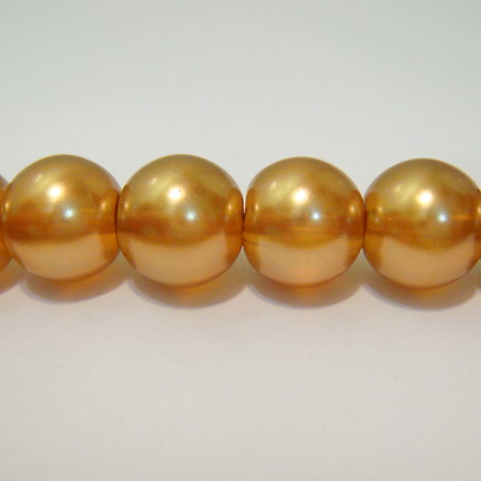 Perle sticla semitransparente aurii 8mm