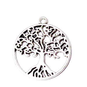 Pandantiv argintiu antichizat ,,copacul vietii", 29x25x1.5mm