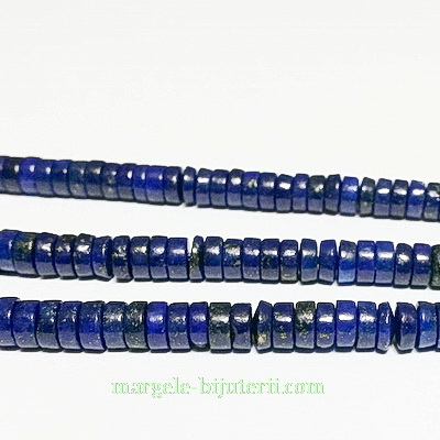 Lapis Lazuli, rondel, 5x2mm