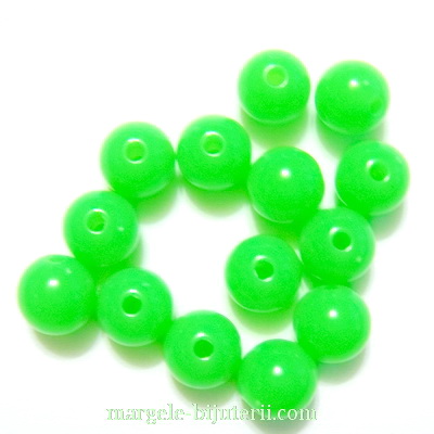 Margele plastic, verde-lime, 8mm
