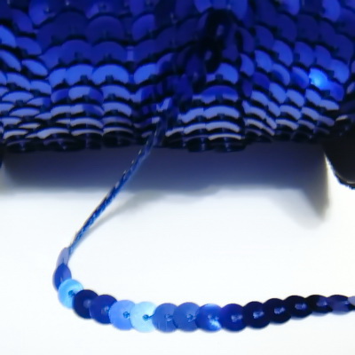 Panglica paiete albastru-cobalt, 6mm