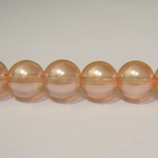Perle sticla semitransparente roz-deschis 10mm