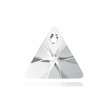  Swarovski Elements, Xilion Triangle Pendant 6628-Crystal, 12mm