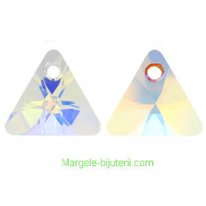  Swarovski Elements, Xilion Triangle Pendant 6628-Crystal AB, 8mm