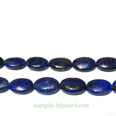 Lapis Lazuli, plat, oval, 16x12x6mm