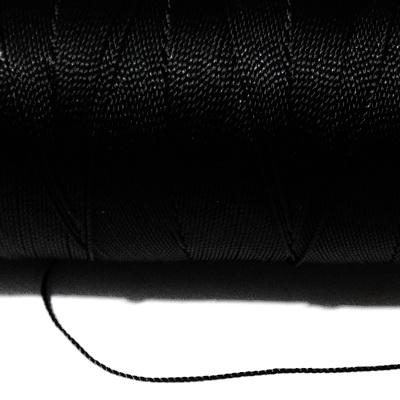 Ata polyester neagra, 0.6 mm-mosor  cca 270m