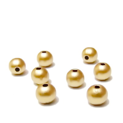 Perle plastic, aurii, mate, 6mm