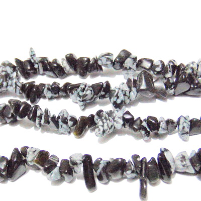 Chips obsidian fulg de nea, sirag 29-30cm
