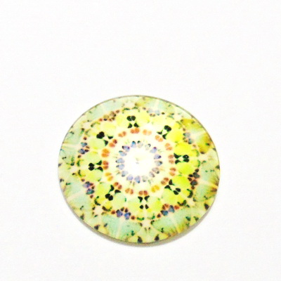 Cabochon sticla, 16mm, ,,Mozaic", model 4