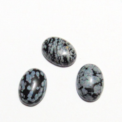Cabochon obsidian fulg de nea, 18x13mm