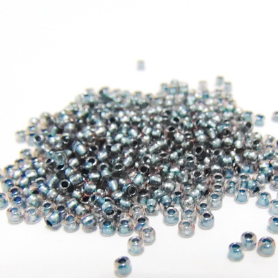 Margele TOHO rotunde, 11/0 : Inside-Color Crystal/Metallic Blue-Lined