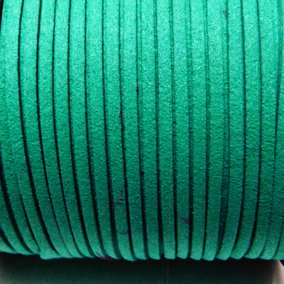 Snur faux suede, verde-smarald, grosime 3x1.5mm