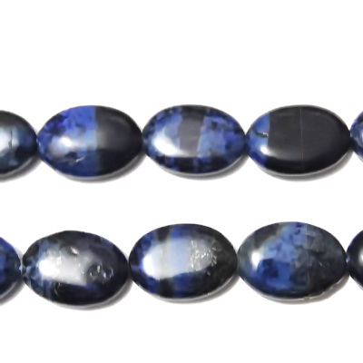 Lapis Lazuli, plat, oval, 18x14x6mm