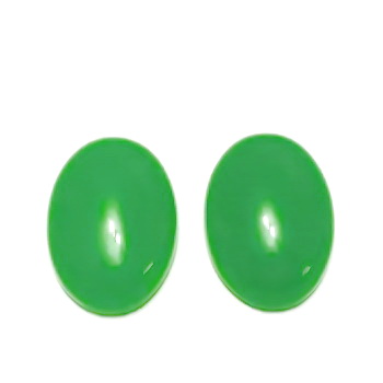 Cabochon jad verde, 18x13mm