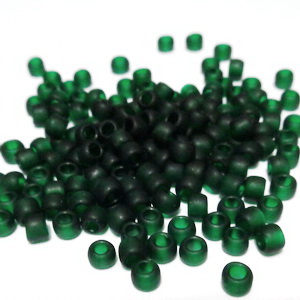 Margele TOHO - rotunde 6/0 : Transparent-Frosted Green Emerald