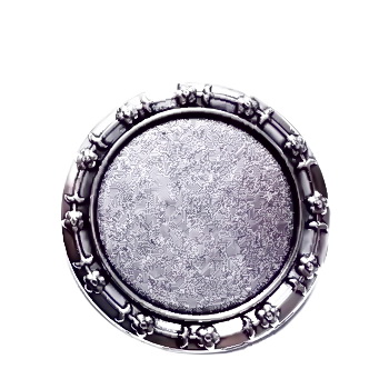 Baza cabochon, argintiu antichizat, brosa 40mm, interior 30mm