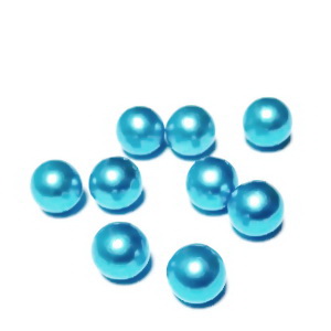 Perle plastic 8mm, FARA ORIFICIU, bleu