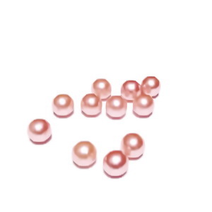 Perle plastic 6mm, FARA ORIFICIU, roz - 5.5gr