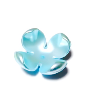 Flori plastic, perlate, bleu, 24x24x11mm