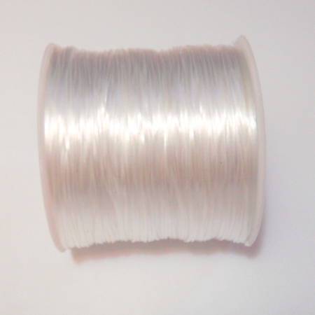 Fir elastic alb 0.8 mm, bobina 70 metri