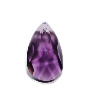 Pandantiv sticla, fatetat, violet,  lacrima 16x9x6mm