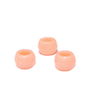 Margele plastic, roz-somon, 8x6mm, orificiu 4.5mm