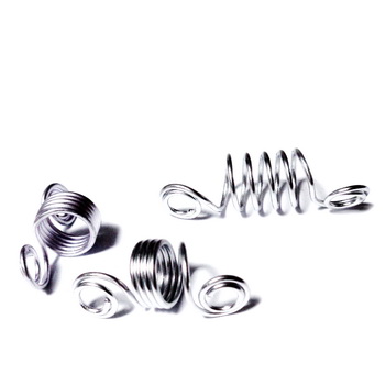 Accesoriu aluminiu cu spirale si 5 bucle pt.ornamente par, 22~23x10mm