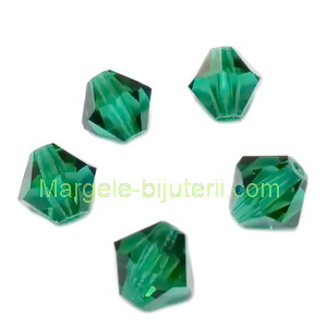Margele Preciosa biconice Emerald - 6mm