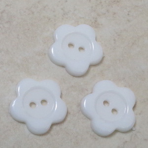 Nasturi plastic alb, floare 16x2mm