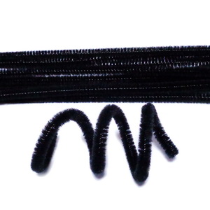 Sarma modelaj 1mm invelit in puf negru, 30x0.6 cm