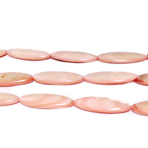 Perle sidef, roz, 28x10x3.5mm