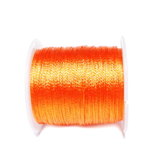 Ata polyester, portocaliu metalic, 0.4mm-bobina 50 m