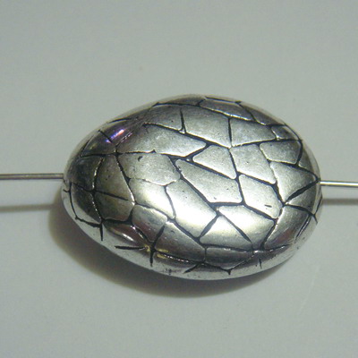 Margele sintetice argintii forma neregulata 29x19x10mm