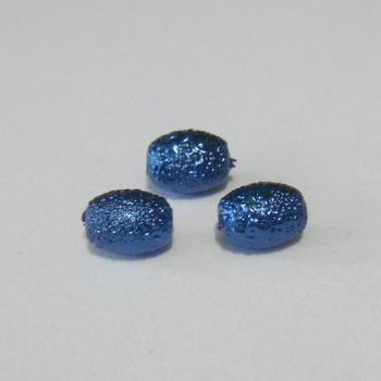 Perle sticla, stardust, ovale, albastre, 7x5mm