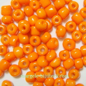 Margele nisip, portocalii, opace, 4mm