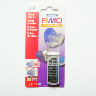 Pudra aplicatoare pe FIMO, culoare argintie - 3 gr