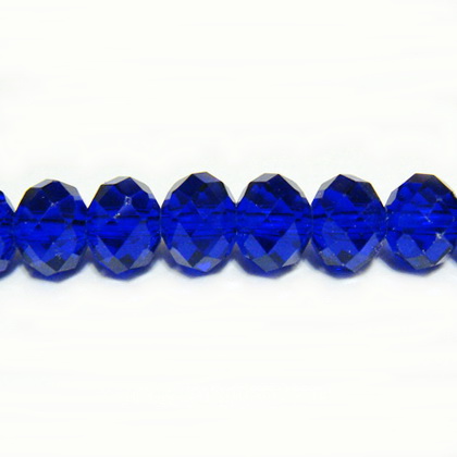 Cristale rondele albastru-cobalt 8x6mm