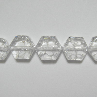 Cristal de gheata, hexagonal, 10x10x4mm