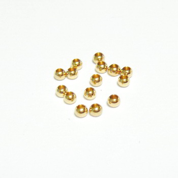 Margele metalice 2.5 mm, placate cu aur