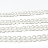 Perle sticla albe, 4mm