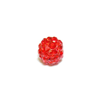 Margele shamballa rosii, 8mm
