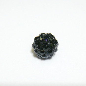 Margele shamballa negre, 8mm