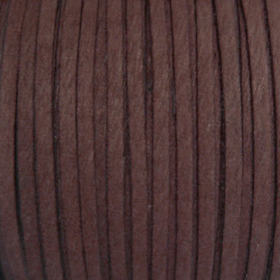 Snur faux suede, maro, grosime 3x1.5mm