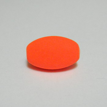 Margele plastic cauciucate portocaliu-fosforescent, 13x9mm