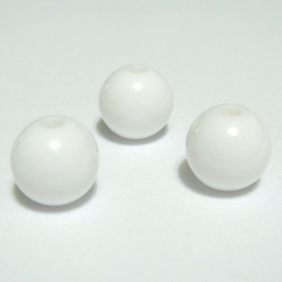 Margele plastic alb, 8mm