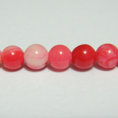 Perle sidef roz, sferic, 4.3mm