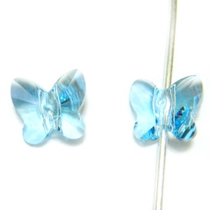 Swarovski Elements, Butterfly 5754-Aquamarine, 8 mm