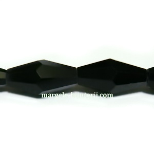 Cristale biconice negre 12x6mm