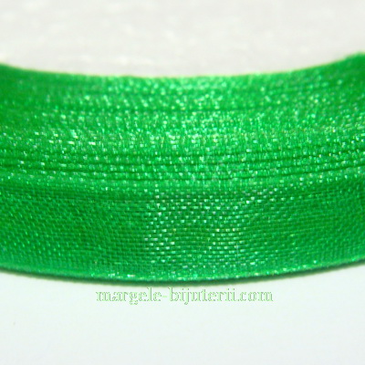 Panglica organza verde, 8mm