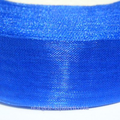 Panglica organza albastra, 2 cm